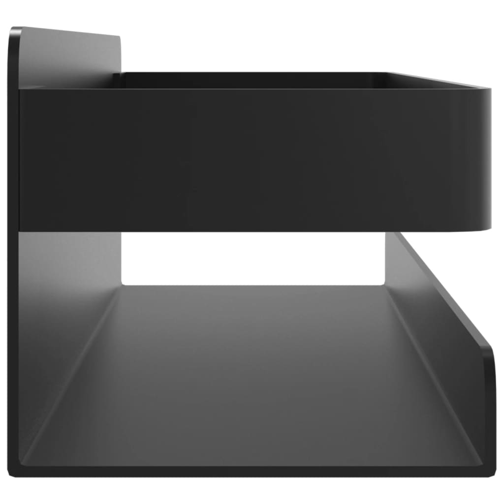 vidaXL Dusjhylle matt svart 23x6,5x6 cm børstet 304 rustfritt stål