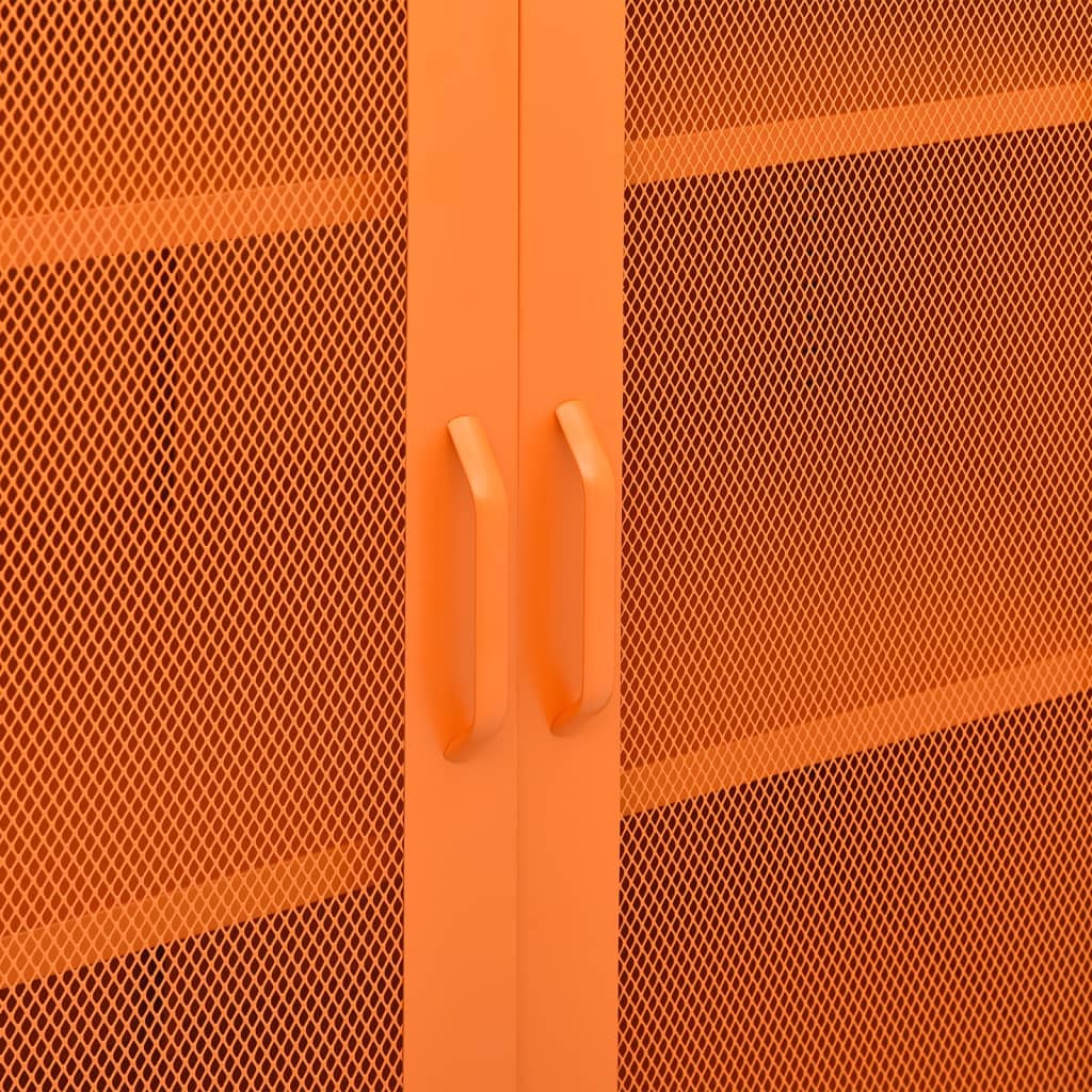 vidaXL Oppbevaringsskap oransje 80x35x101,5 cm stål