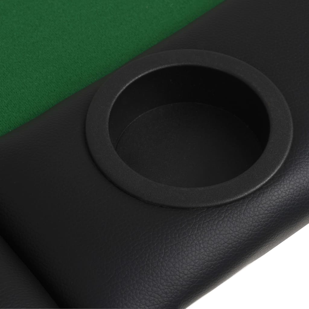 vidaXL Pokerbord 9 spillere sammenleggbar 3-delt oval grønn