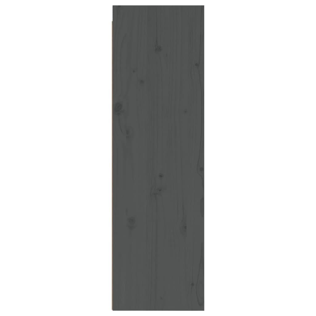 vidaXL Veggskap grå 30x30x100 cm heltre furu