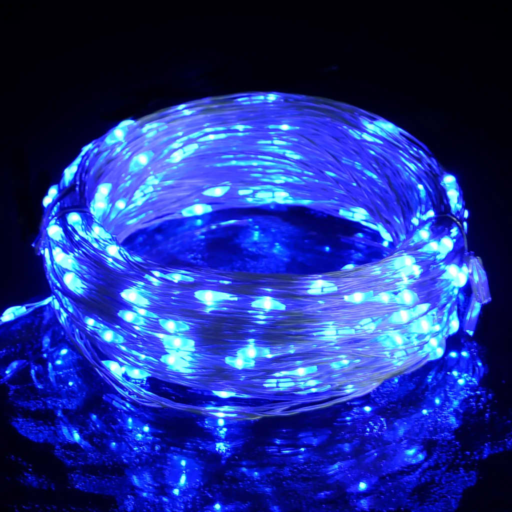 vidaXL Eventyrlysslynger 40 m 400 LED blå 8 funksjoner