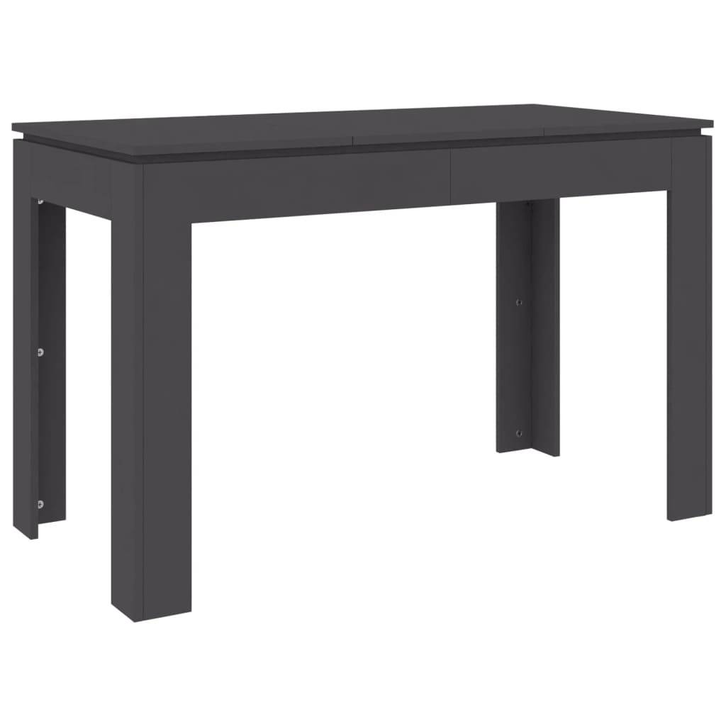 vidaXL Spisebord grå 120x60x76 cm sponplate