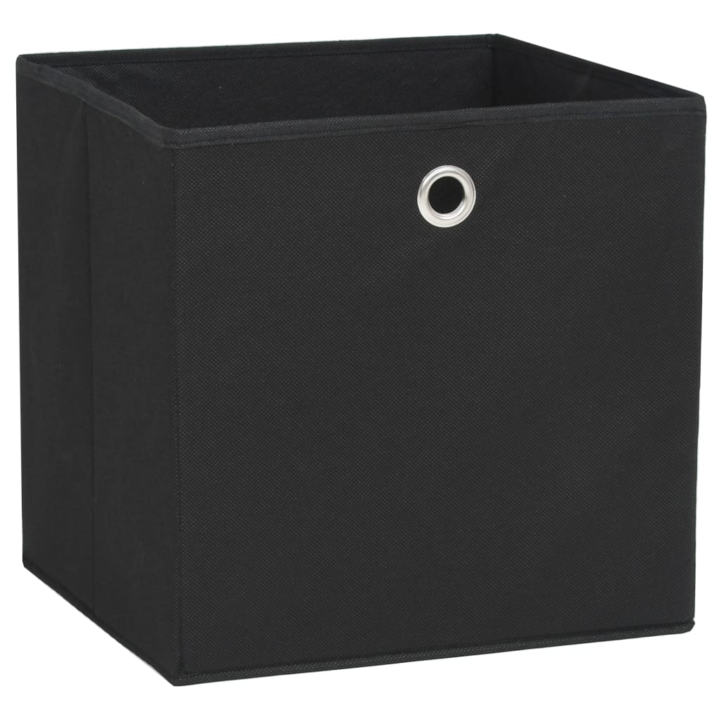 vidaXL Oppbevaringsbokser 4 stk uvevd stoff 28x28x28 cm svart