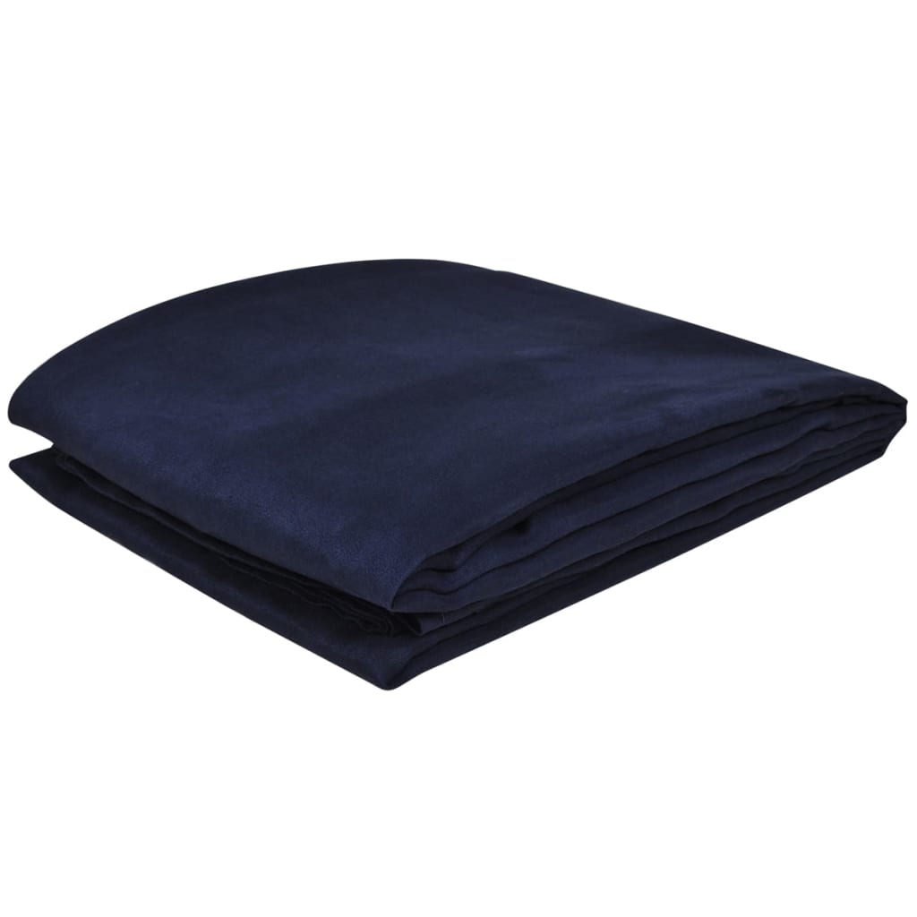 130899 Micro-suede Couch Slipcover Navy Blue 210 x 280 cm