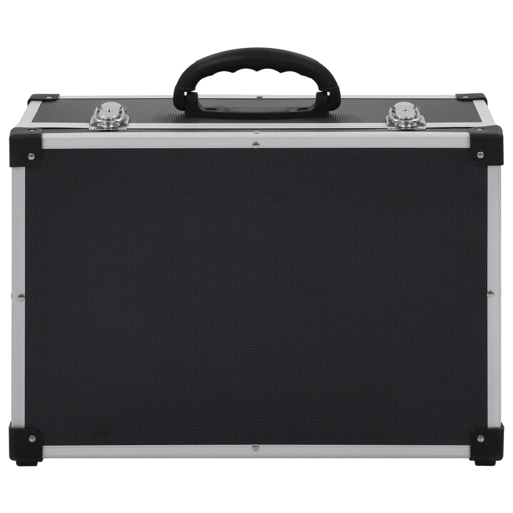 vidaXL CD-koffert for 60 CD-er aluminium ABS svart