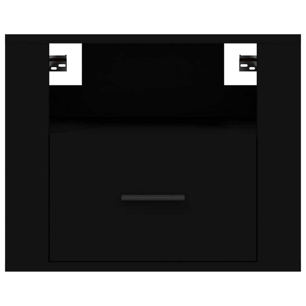 vidaXL Veggmonterte nattbord 2 stk svart 50x36x40 cm
