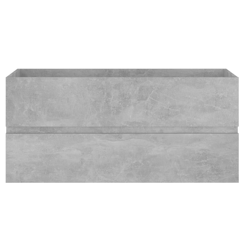 vidaXL Servantskap betonggrå 100x38,5x45 cm sponplate