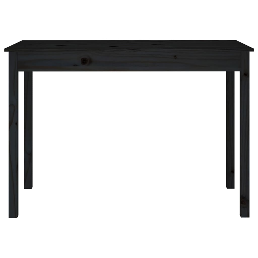 vidaXL Spisebord svart 110x55x75 cm heltre furu