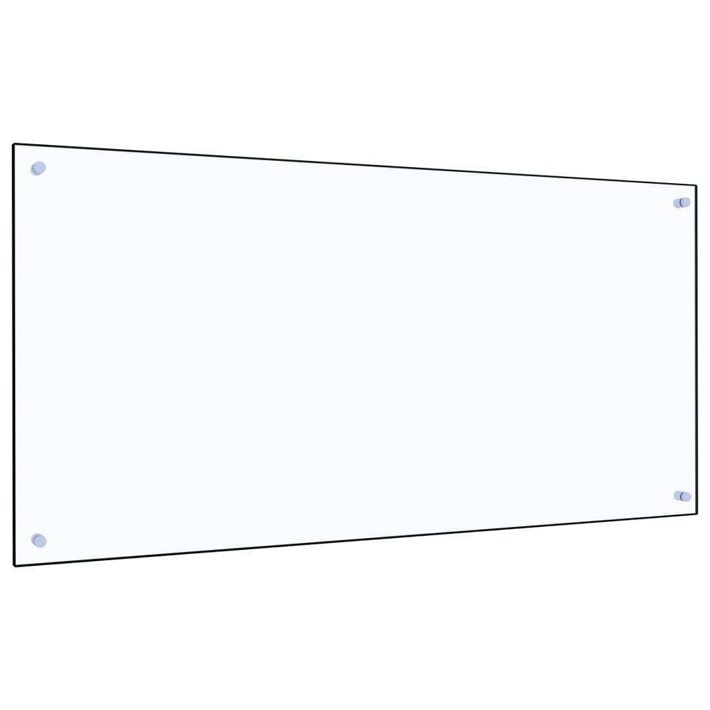 vidaXL Kjøkkenplate gjennomsiktig 120x60 cm herdet glass