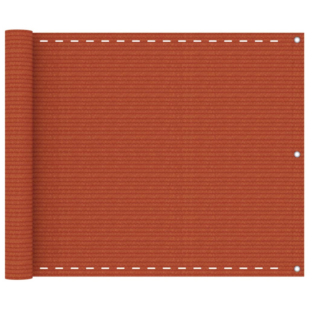vidaXL Balkongskjerm oransje 75x300 cm HDPE