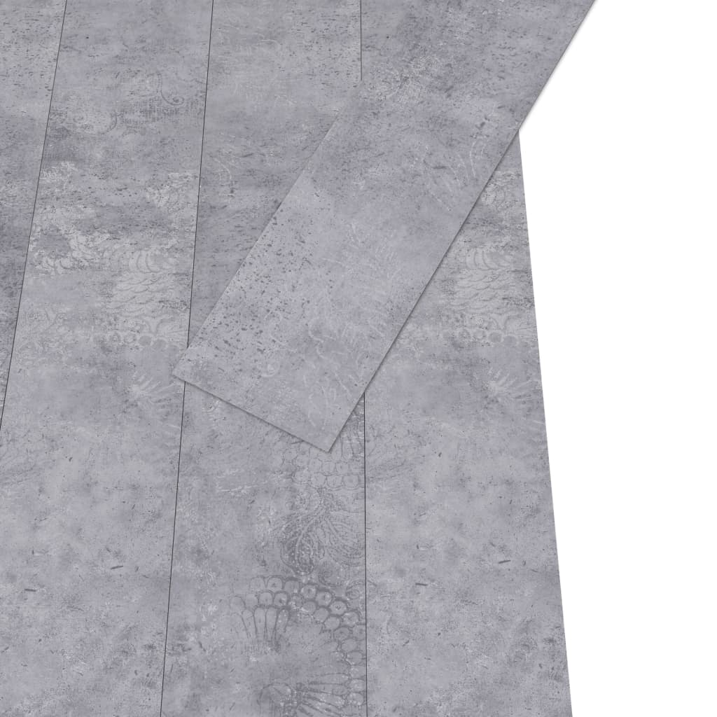 vidaXL Selvklebende PVC-gulvplanker 5,21 m² 2 mm sementgrå