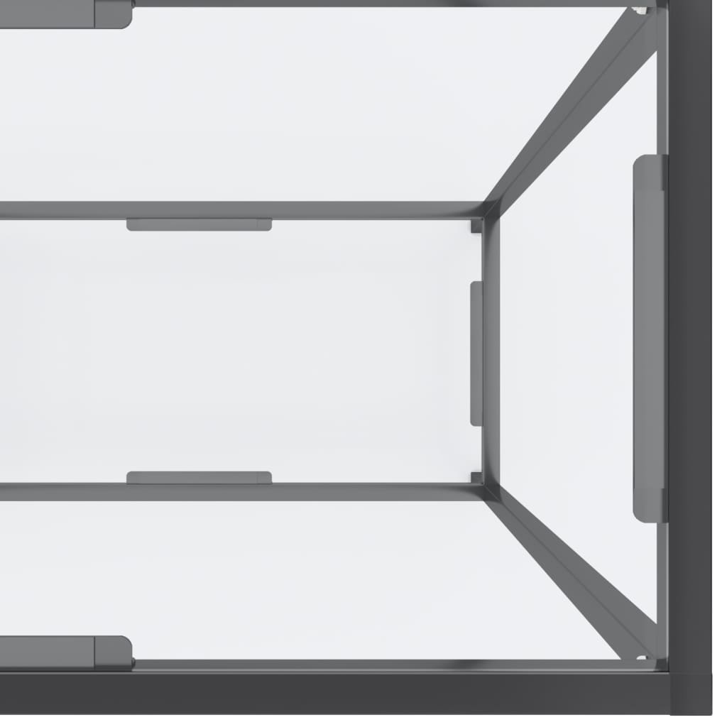 vidaXL Konsollbord gjennomsiktig 180x35x75,5 cm herdet glass