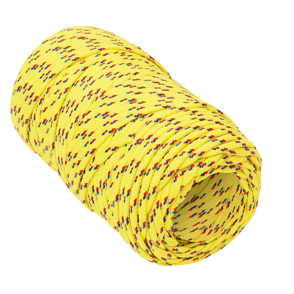 vidaXL Båttau gul 2 mm 100 m polypropylen
