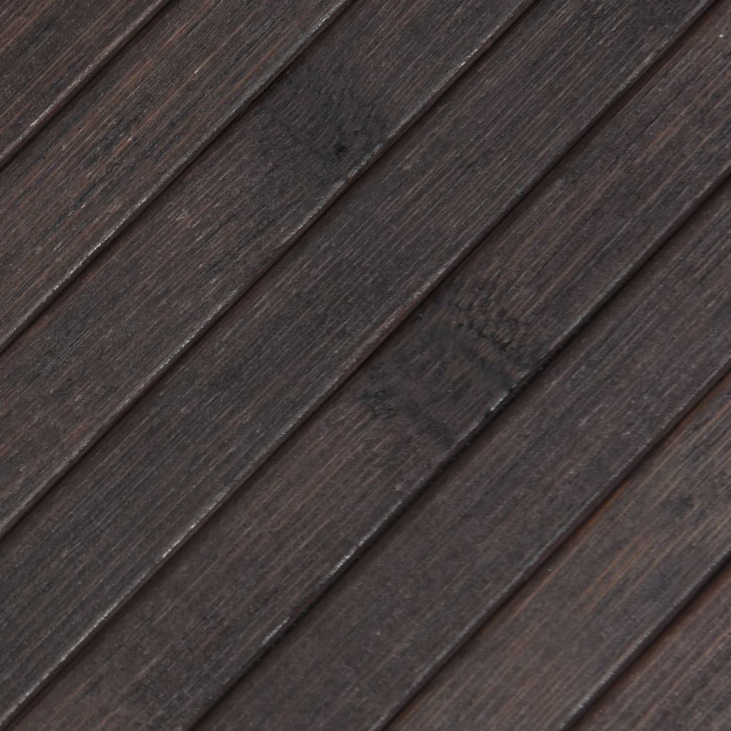 vidaXL Teppe rektangulær mørkebrun 70x300 cm bambus