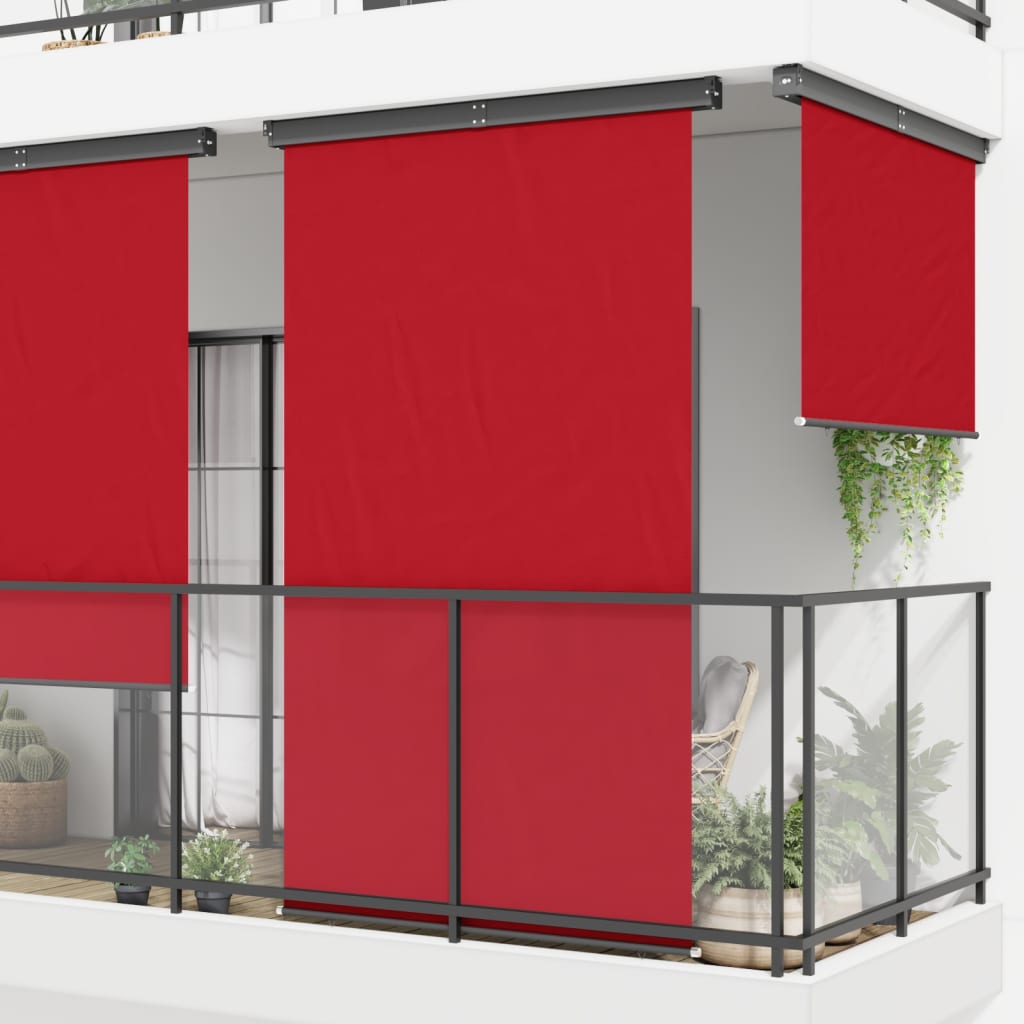 vidaXL Sidemarkise for balkong 165x250 cm rød