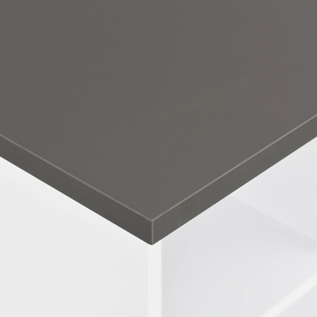 vidaXL Barbord hvit og antrasittgrå 60x60x110 cm