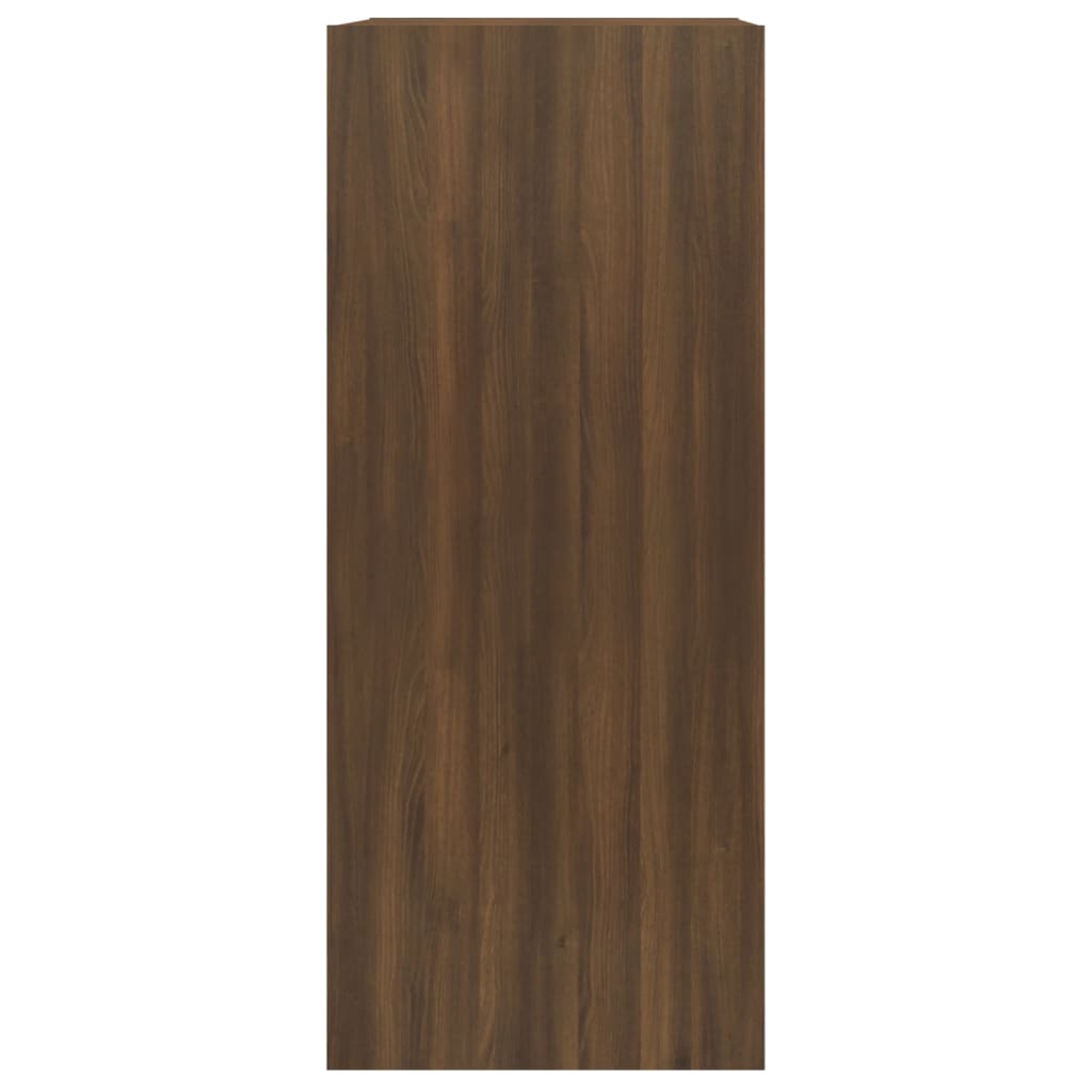 vidaXL Bokhylle/romdeler brun eik 40x30x72 cm