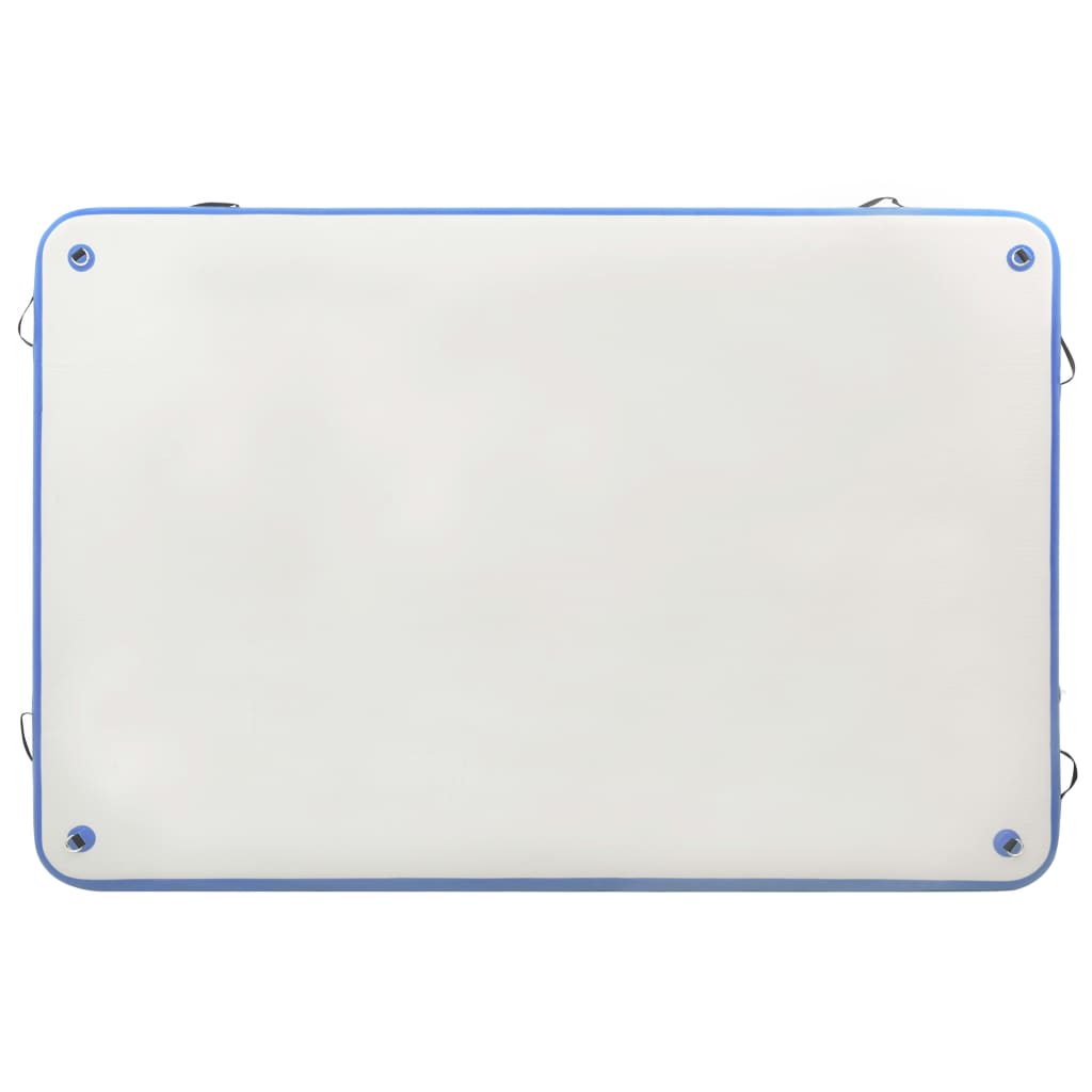 vidaXL Oppblåsbar badeplattform blå og hvit 300x200x15 cm