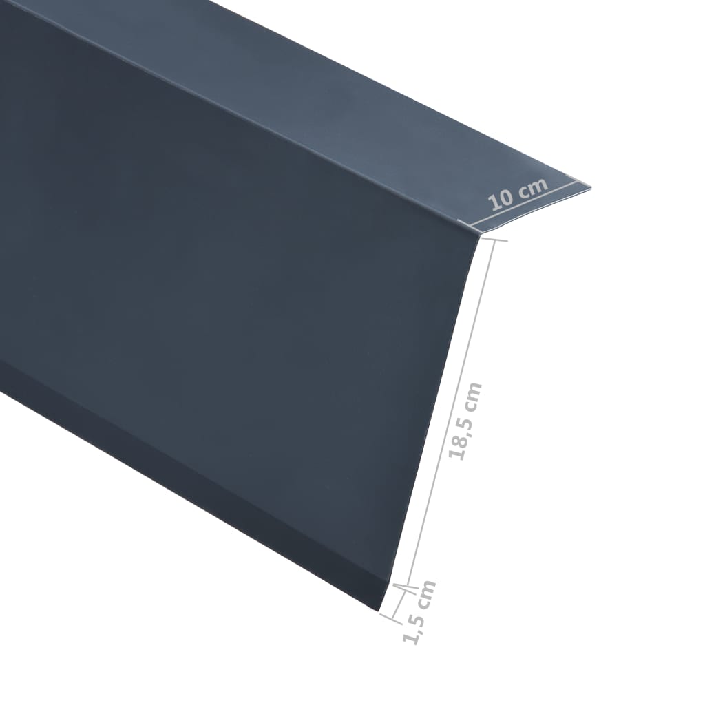 vidaXL L-profiler til tak 5 stk aluminium antrasitt 170 cm