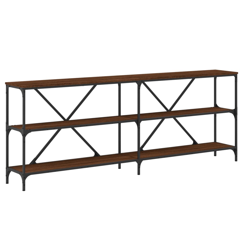 Veggbart Bord Svart Eik 102 X 45 X 103,5 Cm Konstruert Tre