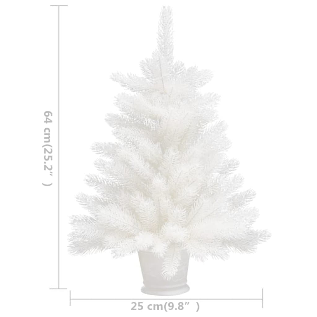 vidaXL Kunstig juletre livaktige nåler hvit 65 cm