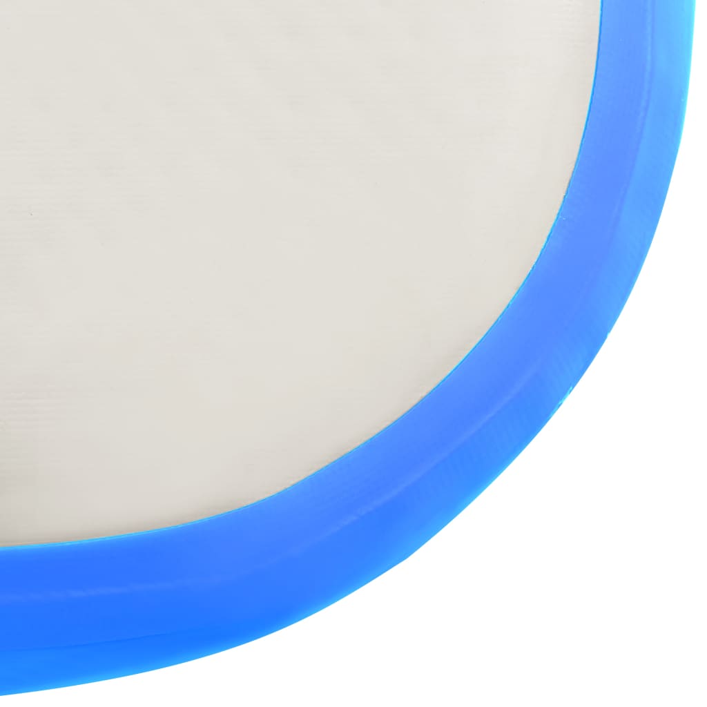 vidaXL Oppblåsbar gymnastikkmatte med pumpe 500x100x20 cm PVC blå