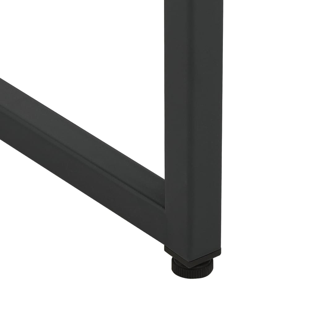 vidaXL Highboard svart 80x35x135 cm stål og herdet glass