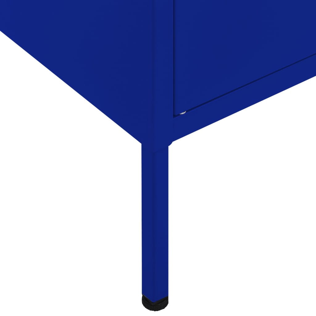 vidaXL Oppbevaringsskap marineblå 80x35x101,5 cm stål