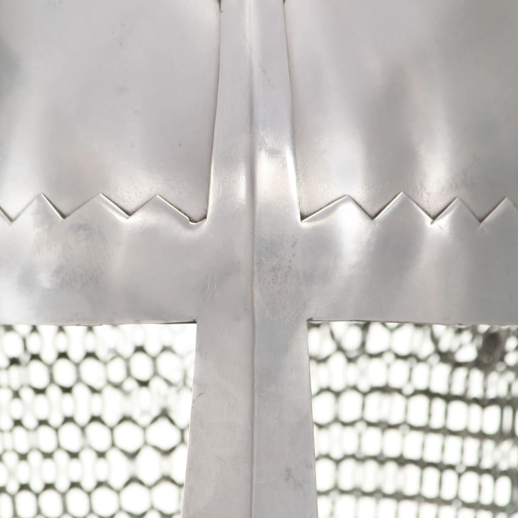 vidaXL Ridderhjelm antikk replika LARP sølv stål