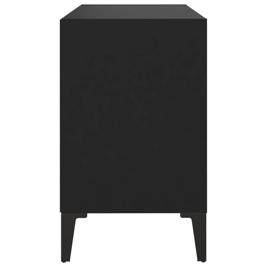 vidaXL TV-benk med metallben svart 69,5x30x50 cm