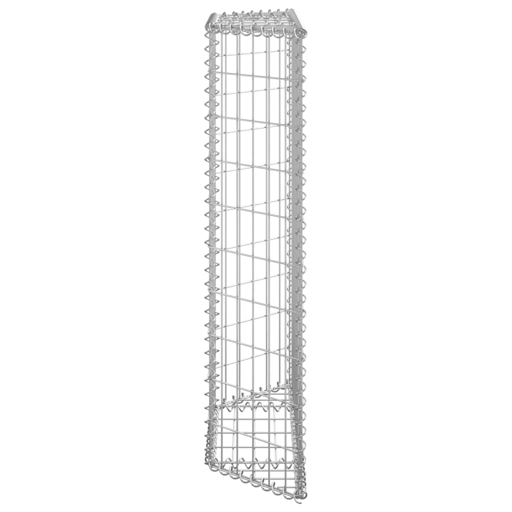 vidaXL Gabion høybed trapesform galvanisert stål 80x20x100 cm