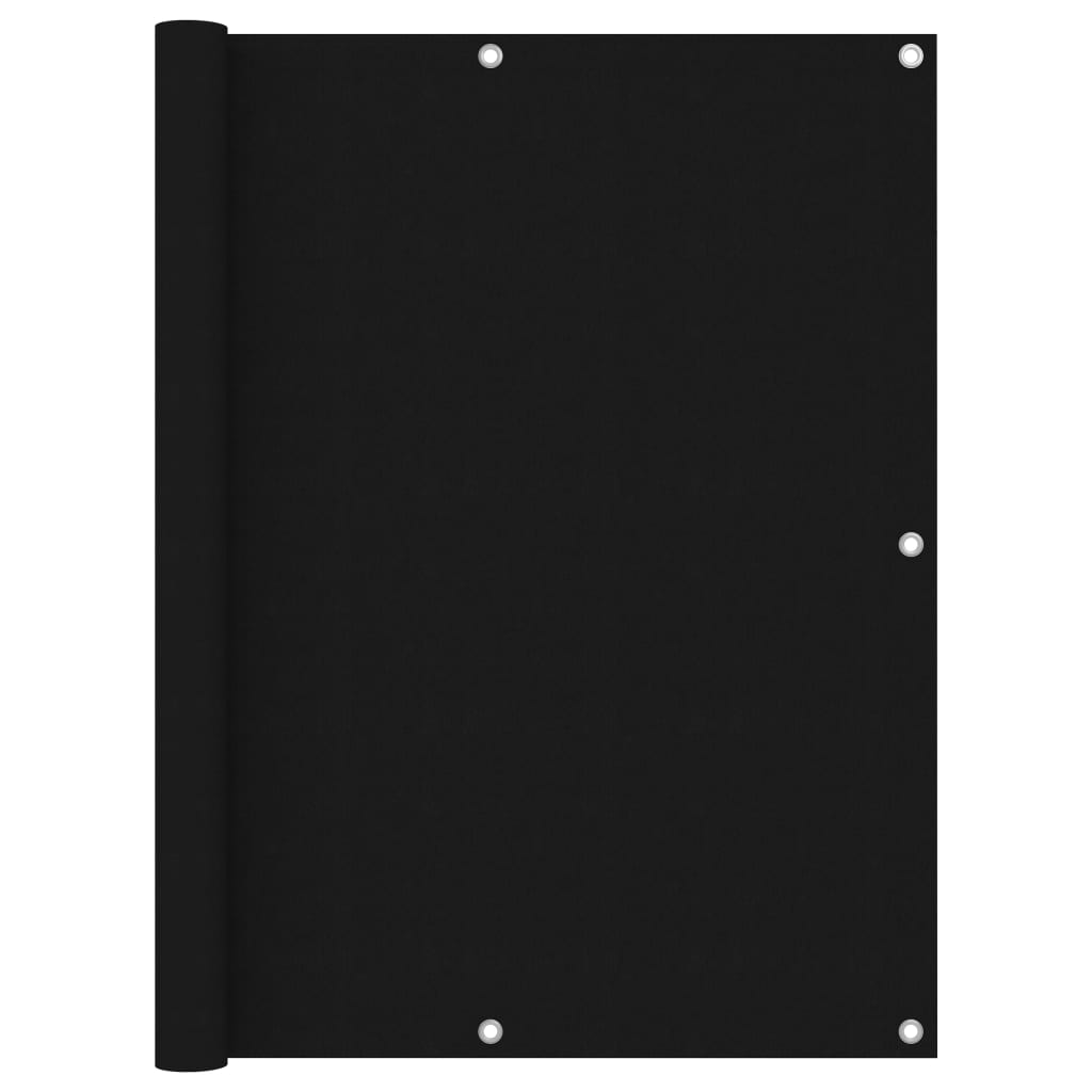 vidaXL Balkongskjerm svart 120x600 cm oxfordstoff