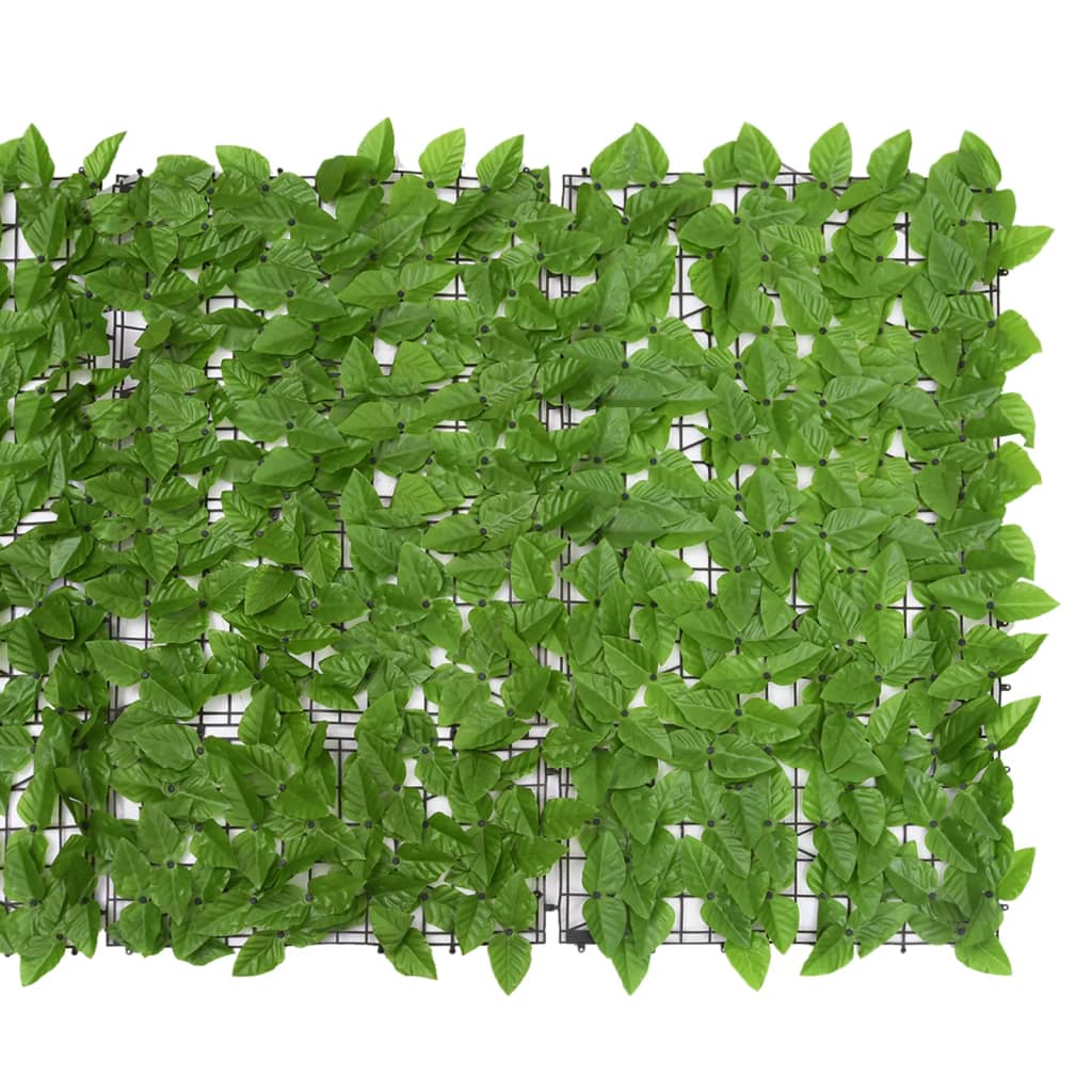 vidaXL Balkongskjerm med grønne blader 500x100 cm