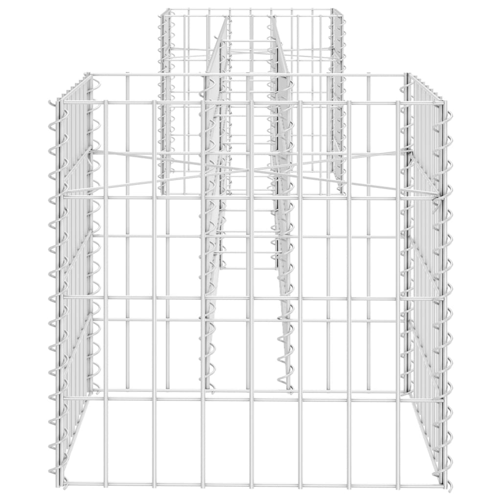 vidaXL Gabion plantekasse H-formet ståltråd 260x40x40 cm