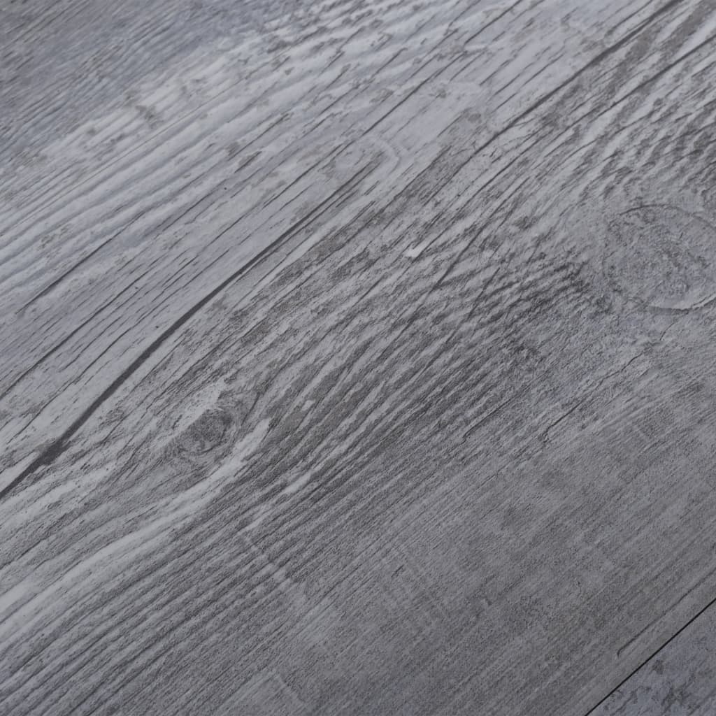 vidaXL PVC-gulvplanker 5,02 m² 2 mm selvklebende matt tre grå