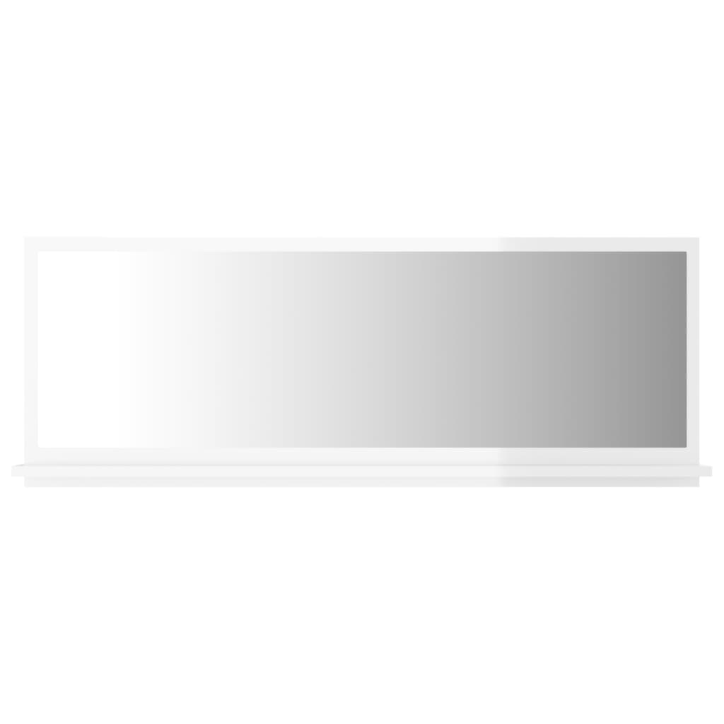 vidaXL Baderomsspeil høyglans hvit 100x10,5x37 cm sponplate