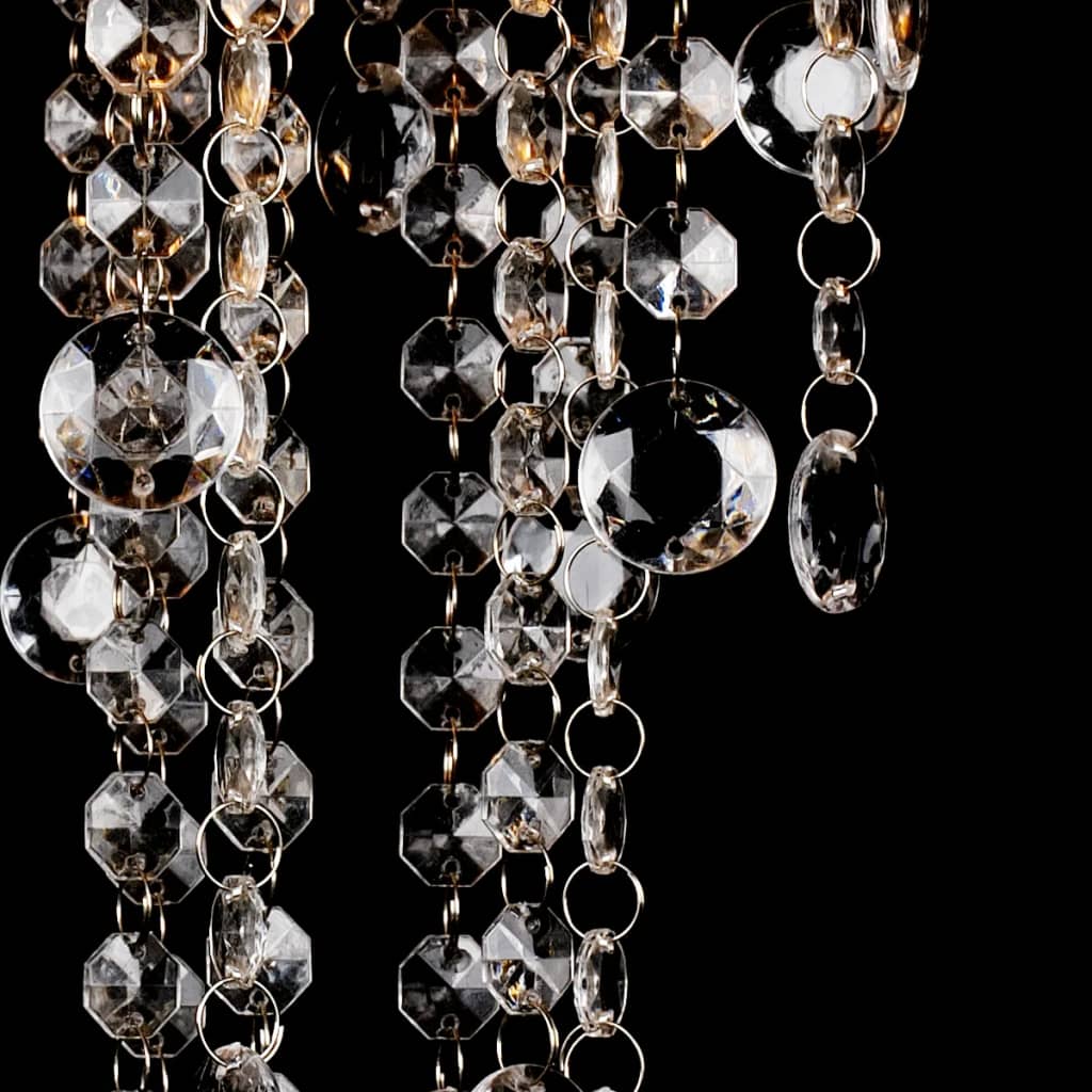 Taklampe/lysekrone med krystallperler hvit