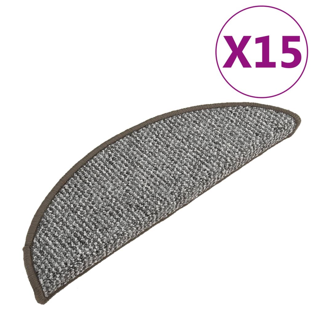 vidaXL Trappetrinnstepper 15 stk grå 65x21x4 cm
