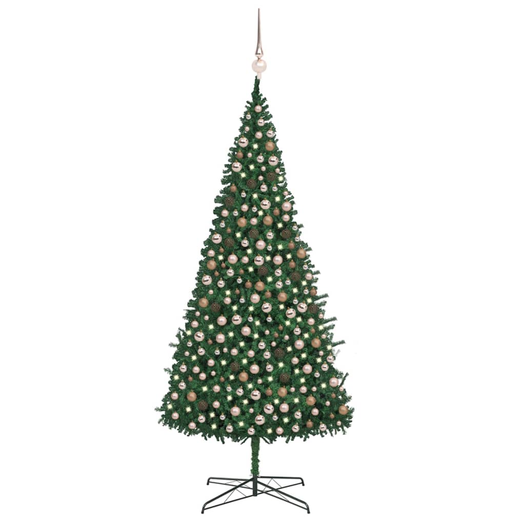 vidaXL Kunstig juletre med LED og kulesett 400 cm grønn