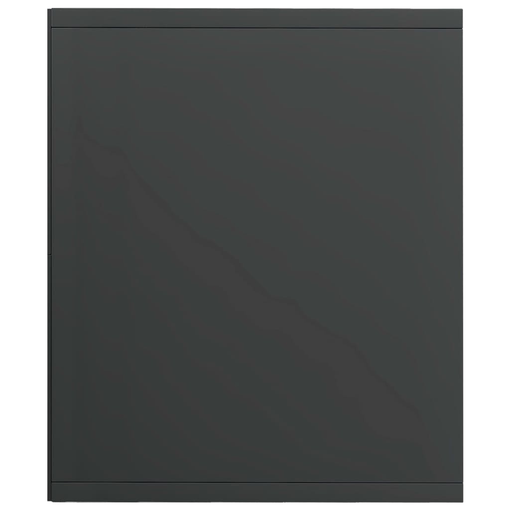 vidaXL Bokhylle/TV-benk høyglans grå 36x30x143 cm sponplate