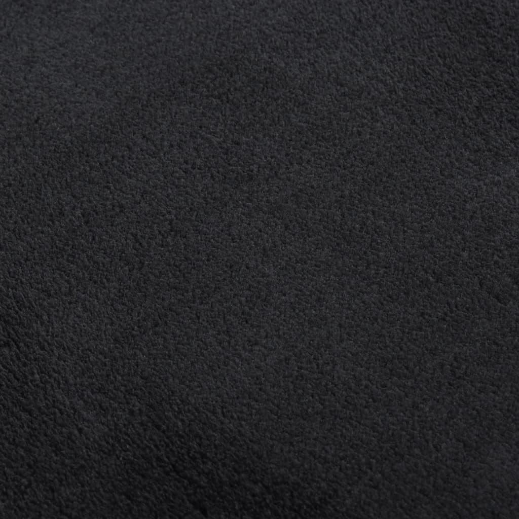 vidaXL Vaskbart teppe mykt kort lugg 160x230 cm sklisikkert svart