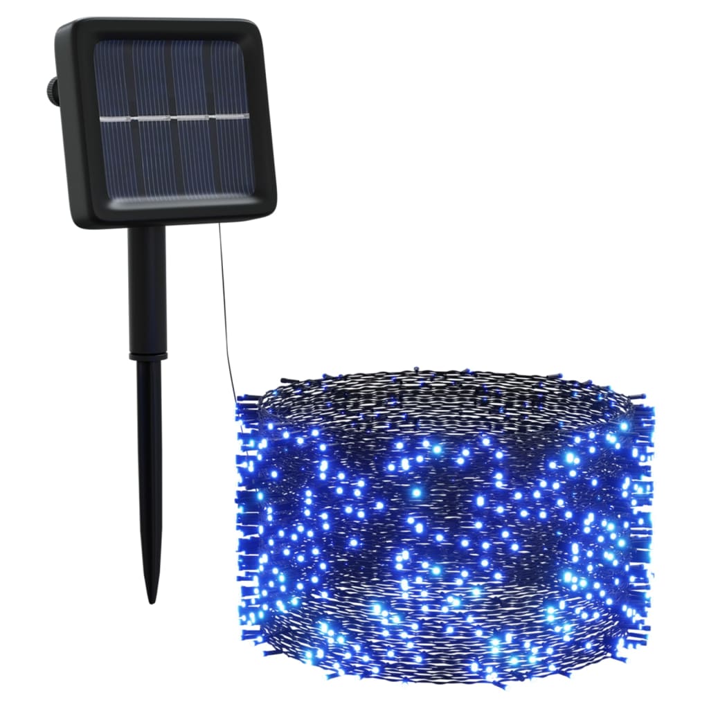 vidaXL Soldrevne lysslynger 5stk 5x200 LED blå innendørs utendørs