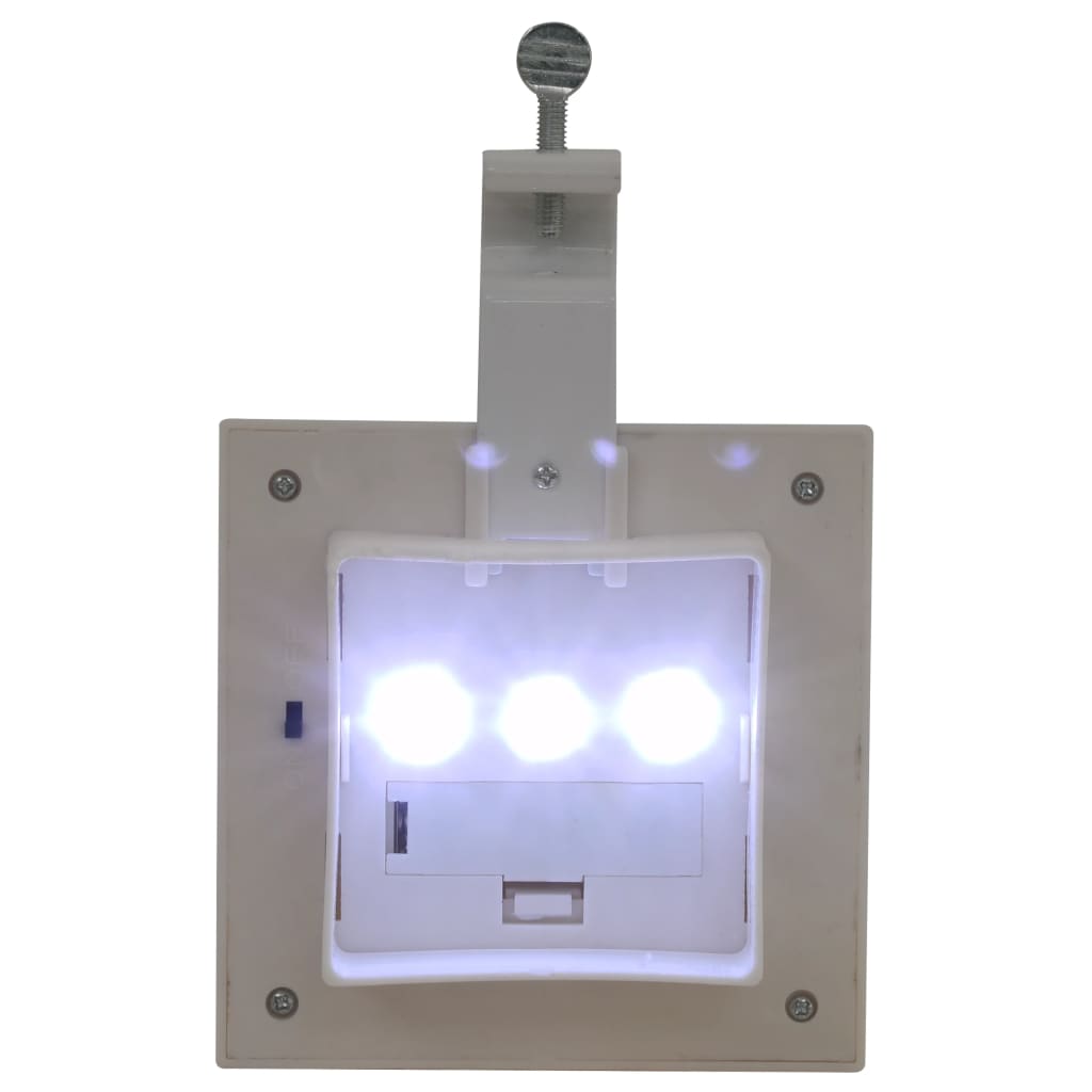vidaXL Utendørs sollampe 6 stk LED firkantet 12 cm hvit