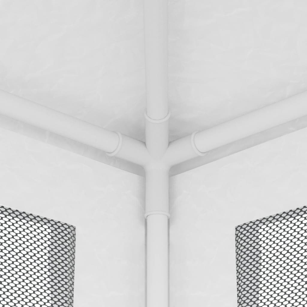 vidaXL Partytelt med 4 sidevegger av netting 2x2 m hvit