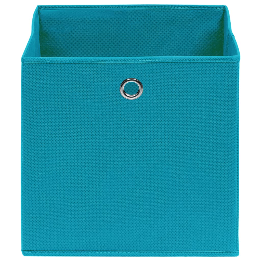 vidaXL Oppbevaringsbokser 10 stk ikke-vevet stoff 28x28x28 cm babyblå