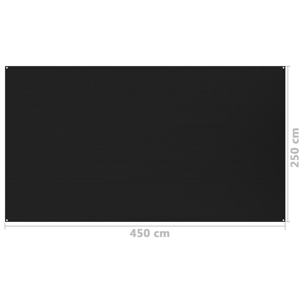 vidaXL Teltteppe 250x450 cm svart