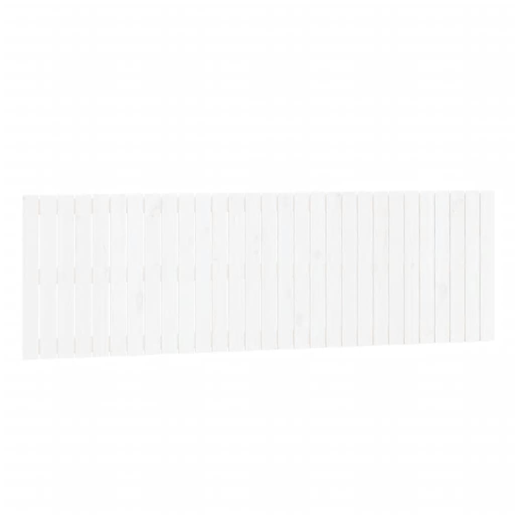 vidaXL Veggmontert sengegavl hvit 185x3x60 cm heltre furu