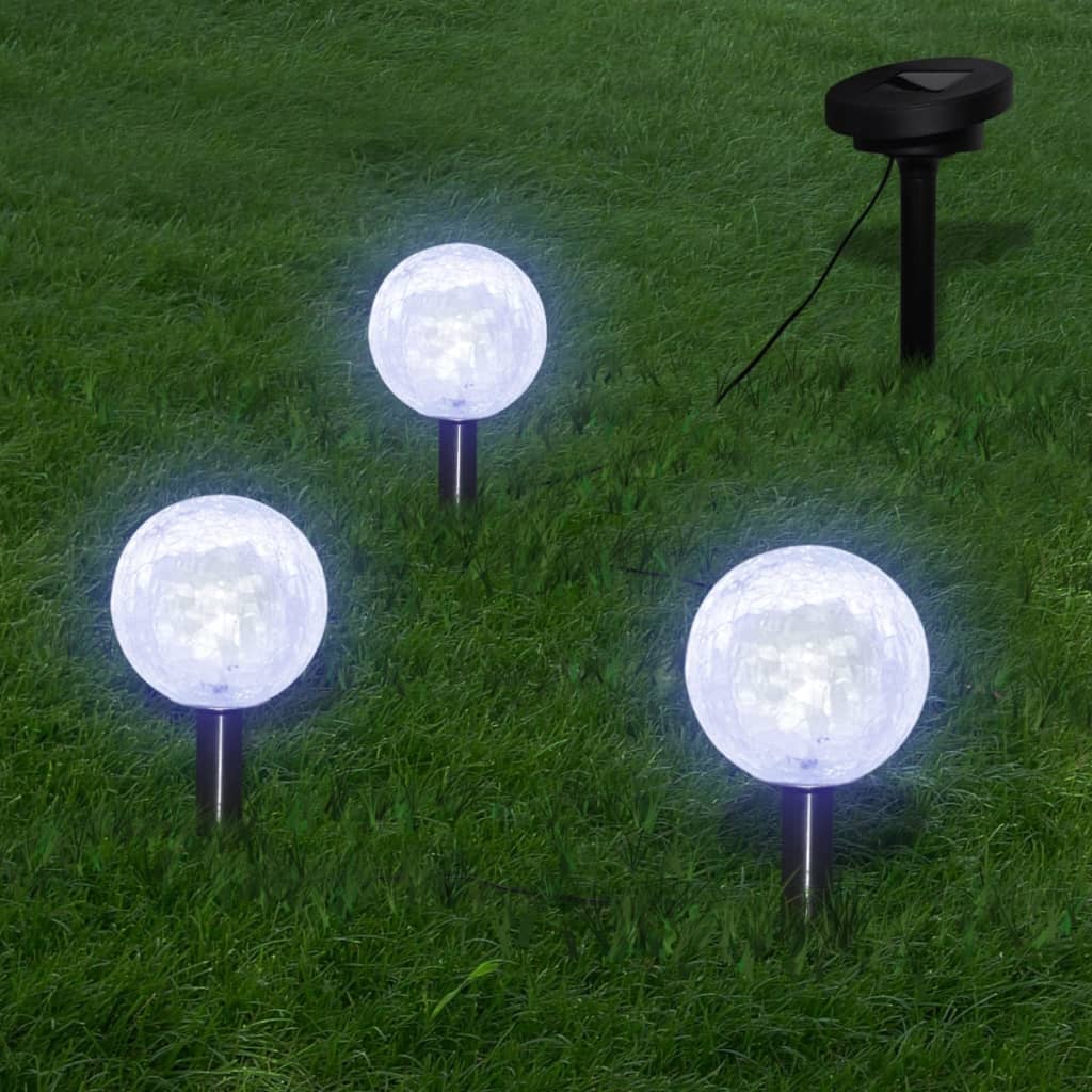 vidaXL Hagelys 6 stk LED med jordspyd og solcellepaneler