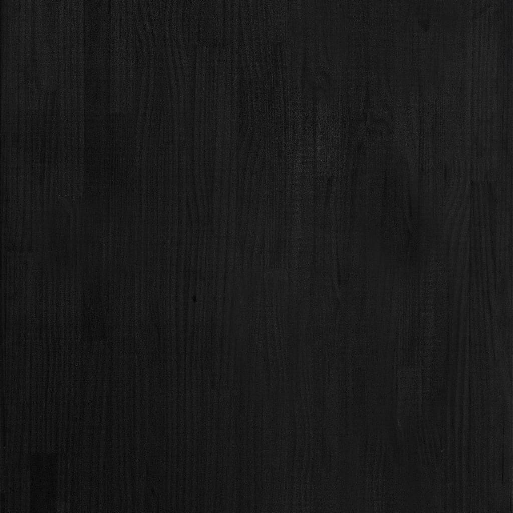 vidaXL Nattbord svart 60x36x64 cm heltre furu