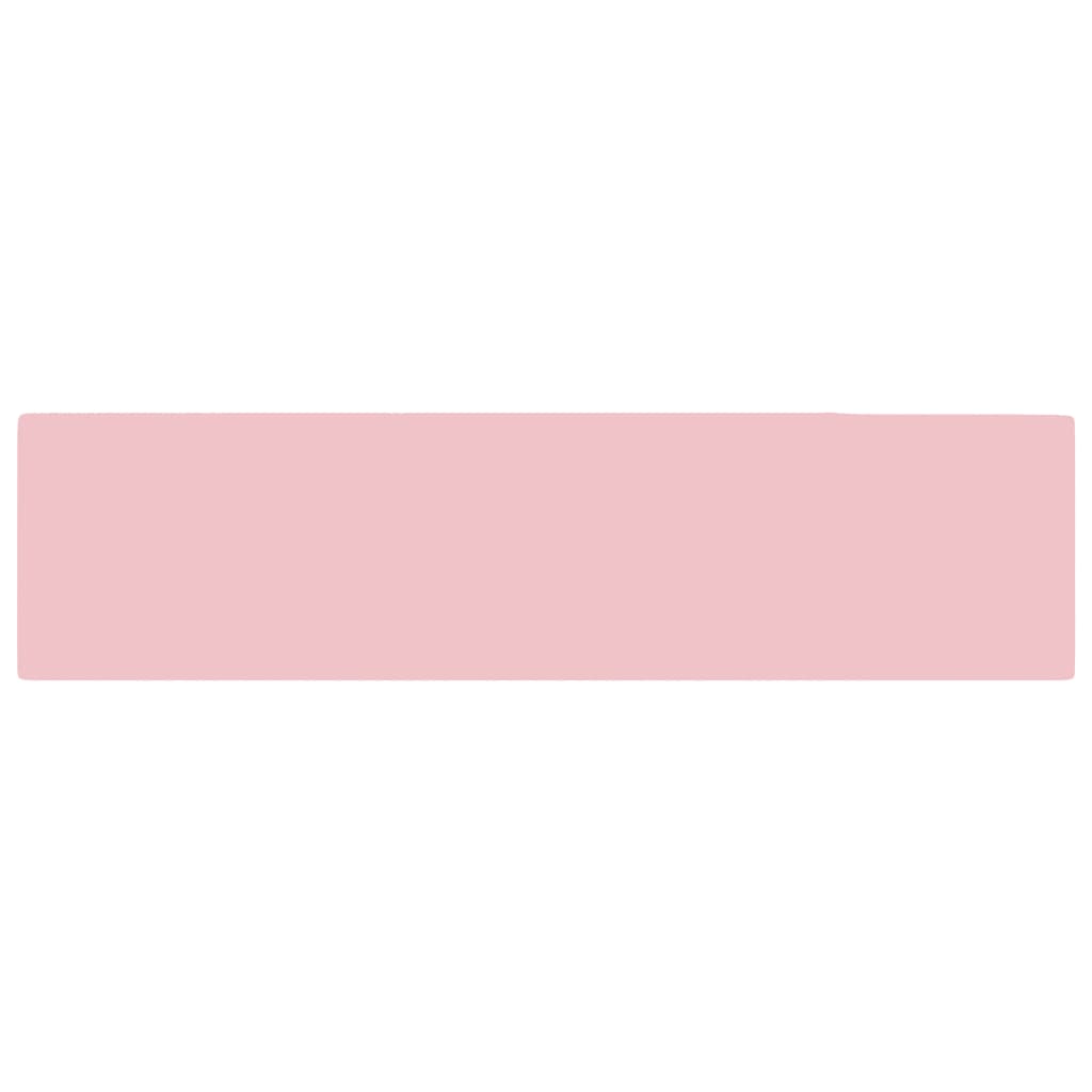 vidaXL Badeservant med overløp keramisk matt rosa